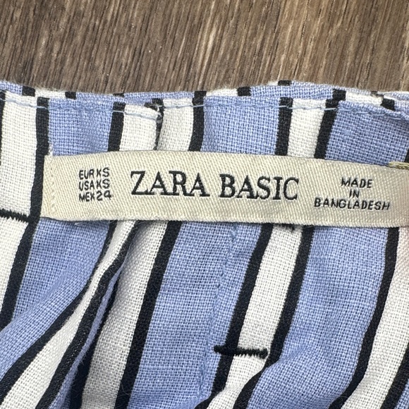 Zara A-Line Skirt in Blue and White Stripes Women’s XS - Picture 2 of 12